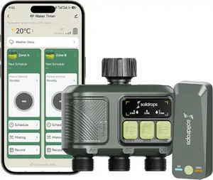 Soildrops Smart Sprinkler Timer — 3 Zones, App Control, 1,000 ft Wi-Fi Hub
