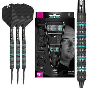 Target Darts Rob Cross Black Edition 22G 90% Tungsten Swiss Point Steel Tip Darts Set