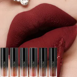 6pcs/set Creamy Texture, Moisturizing and Easy To Apply, Highly Pigmented, Soft Texture, Matte Lip Glaze, Matte Liquid Lipstick, A Perfect Christmas Gift for Girls