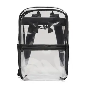Under Armor Essential 25L Clear Backpack, Unisex Water Resistant TPU Daypack with Adjustable Padded Straps, Water Bottle Pockets and Clear Pencil Pouch, Student Backpack, School, Travel and Daily Use