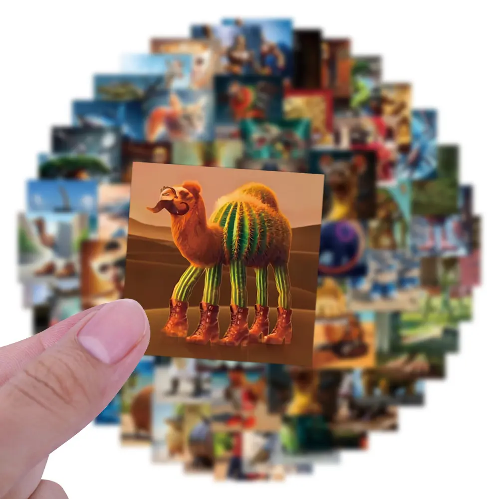 Italian Brainrot Transparent Die-Cut Stickers – Funny Meme Waterproof Vinyl