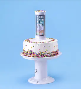 Popping Cake Stand - Hide a Gift Inside a Cake-  Pull Ring Trigger, Includes 10.5" Surprise Plate, Cake Corer & Gift Pod