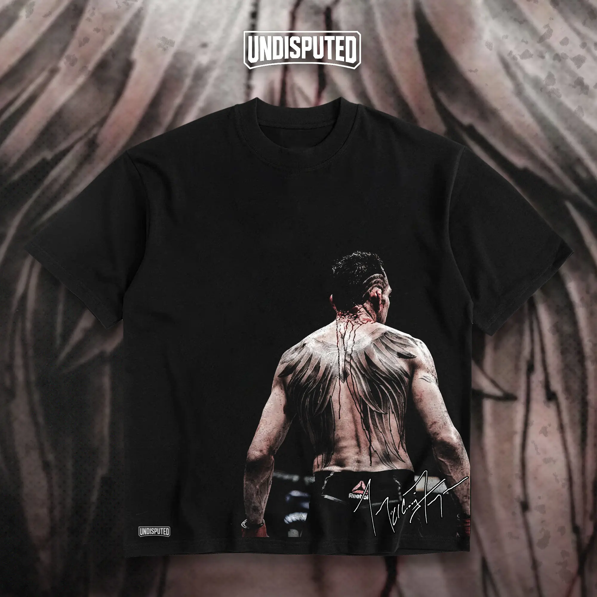 UNDISPUTED Tony Ferguson Wings Signature Heavy Cotton T-shirt MMA Shirt El Cucuy Fan Apparel UFC Tee DTG Printed