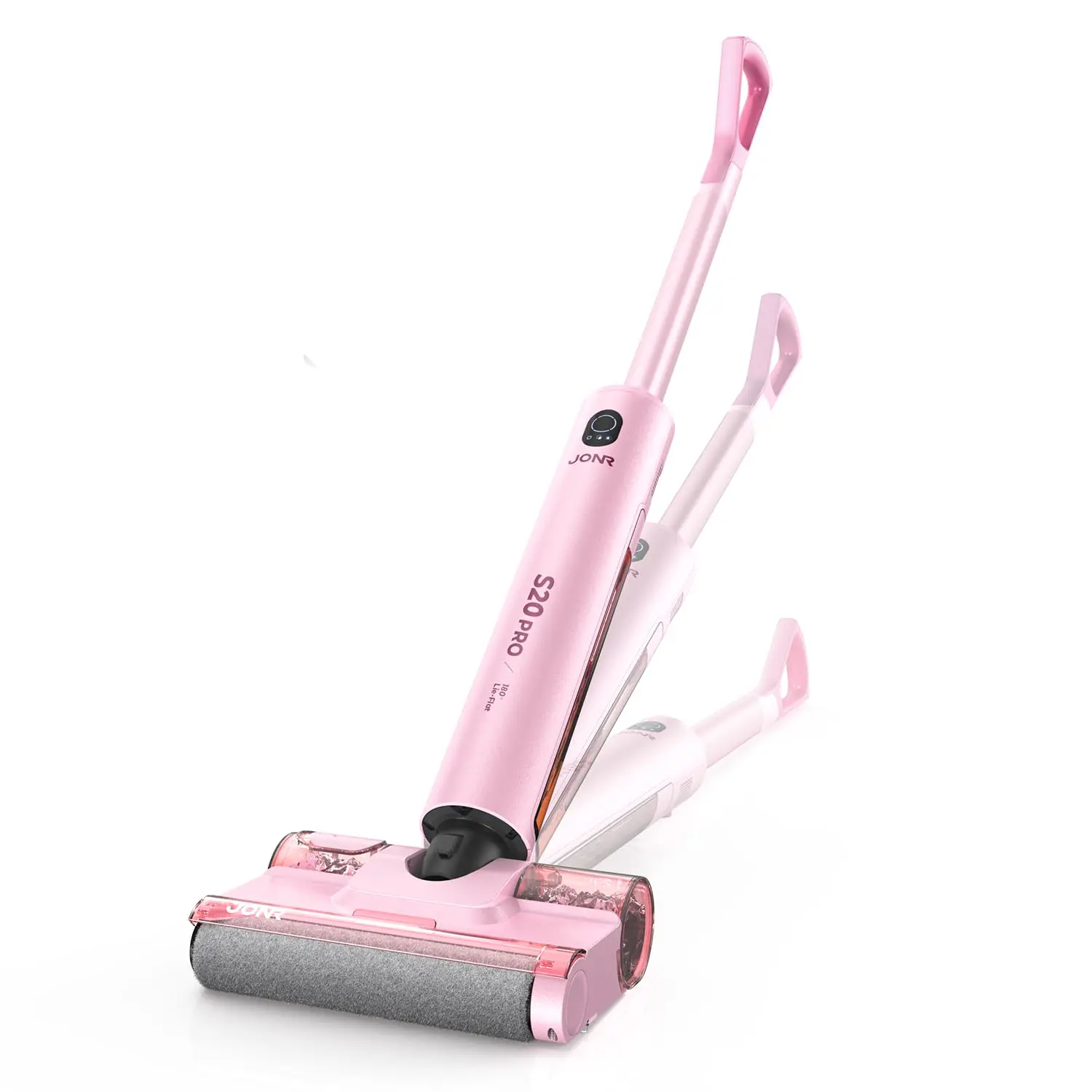 JONR S20 Pro Cordless Wet Dry Vacuum, Lightweight 2 in 1 Vacuum Mop with Self-Cleaning, Self-Drying and Edge Cleaning, Lightweight Handheld Vacuum Cleaner, For Pet Hair and Carpets