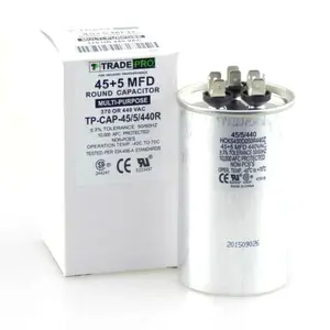 TRADEPRO TP-CAP-45/5/440R - Run Capacitor, 45/5/440 VAC, Round, Dual Rated