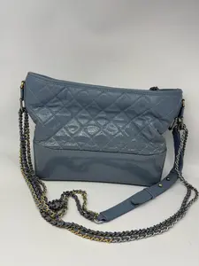 Pre-owned CHANEL Gabrielle Bag Medium – Smoky Blue, 98% New