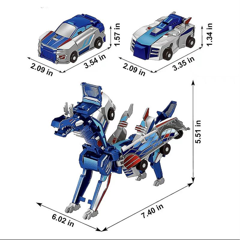 Magnetic Dinosaur Transformer Car Toy, 2-in-1 Magnetic Cars That Transform into Flying Dragon Magnetic Dinosaur Transformer Car Toy, 2-in-1 Magnetic Cars That Transform into Flying Dragon