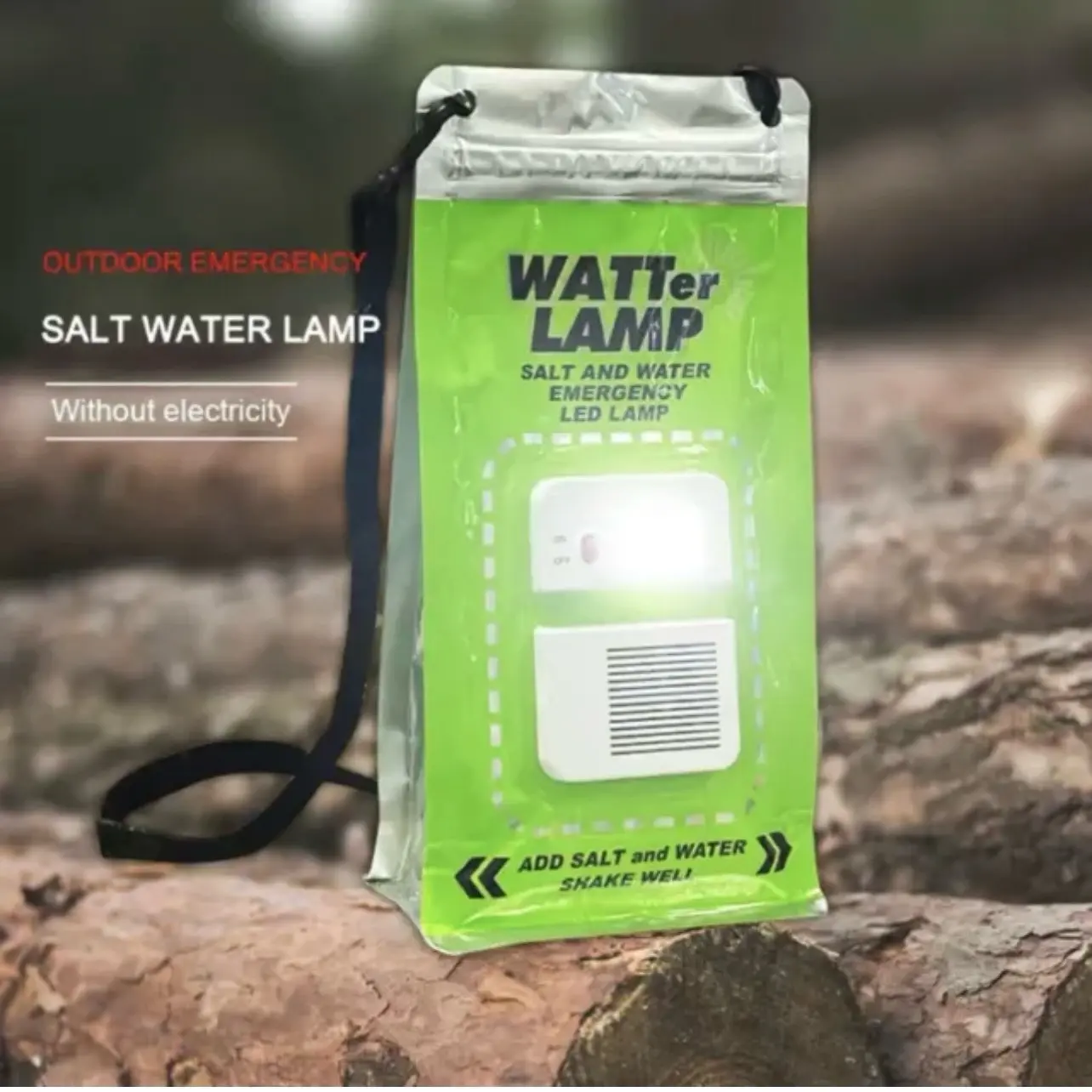 New Salt Water LED Lights For Car Emergency Outdoor Camping Fishing Waterproof