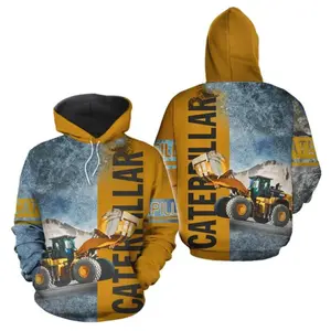 Excavator Caterpillar Hoodie - 3D Design, Perfect for Fans