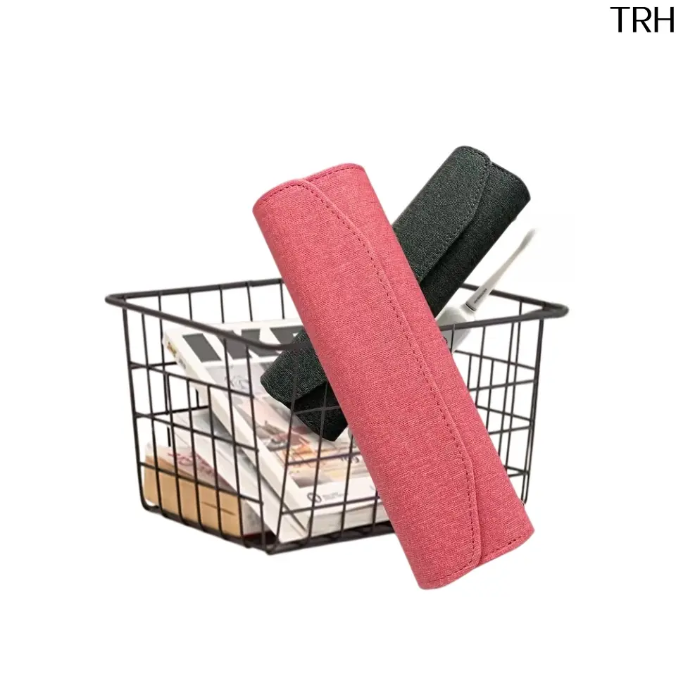 Travel Pouch for Electric Toothbrush, Portable Linen Texture Fabric Organizer with Multi-Slot Design for Home & Daily Use