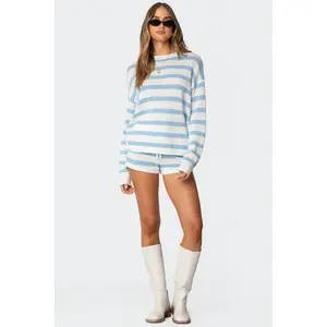 Amaris Striped Knit Shorts