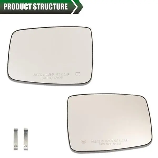 New Fit For 10-19 Dodge Ram 1500 2500 Mirror Glass Power Heated Passenger+Driver Side