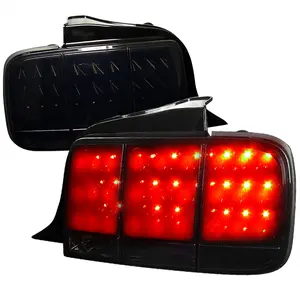 2005-2009 Ford Mustang Sequential LED Tail Lights (Glossy Black Housing/Smoked Lens)