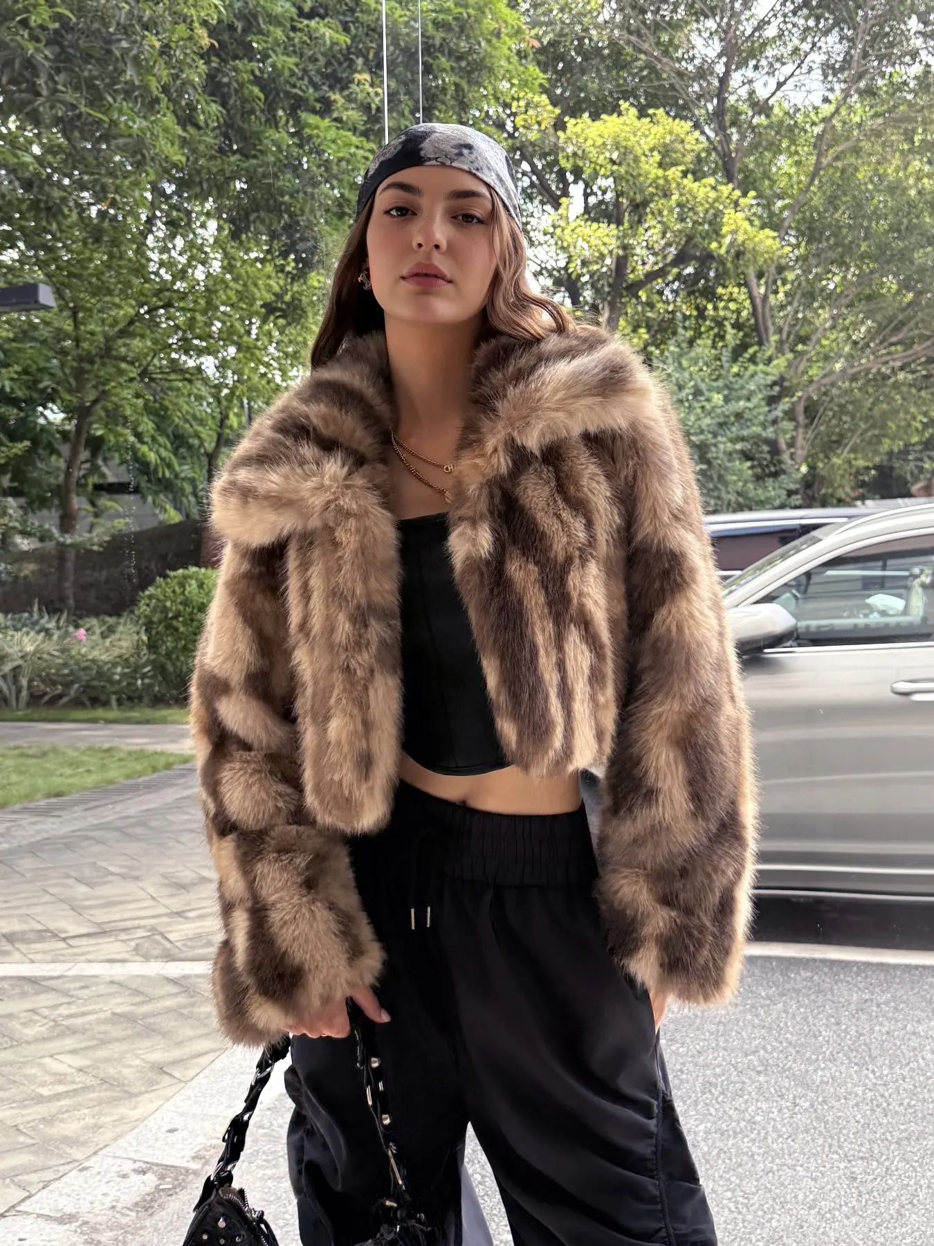 Design Sensual Gradient Tiger Print Short Coat, Unique Trendy Fashion Outerwear, Stylish Daily Wear Jacket for Women
