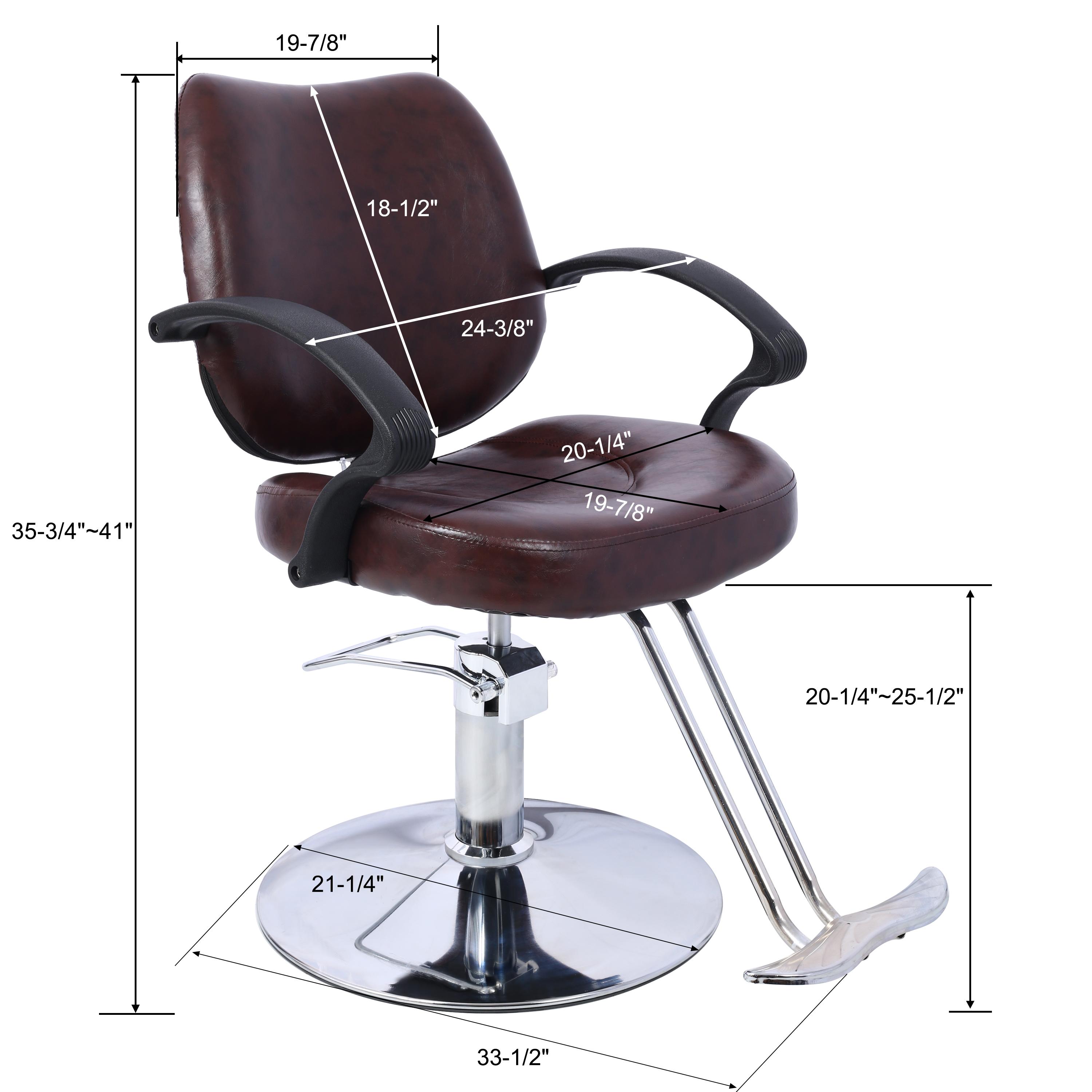 Salon Chair for Hair Stylist 360° Swivel, Salon Chair for with Barber Cape 1pc, Portable Reclining Barber Chairs with Hydraulic Pump for Home Shampoo, Styling,Pedicure, Nail & Tattoo Equipment in Barbershop & Spa