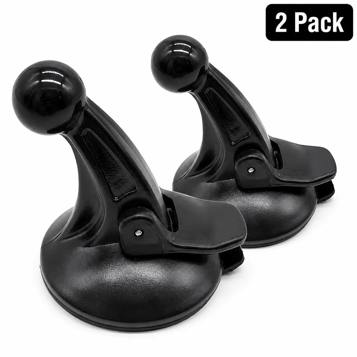 2-Pack GPS Windshield Suction Cup Mount Holder with Swivel Ball - Navigation Device Replacement, Windshield Fit Car Accessories for Road Trips