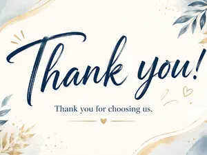 A Message of Gratitude: Thank you very much for choosing our shop. We wish you every success!
