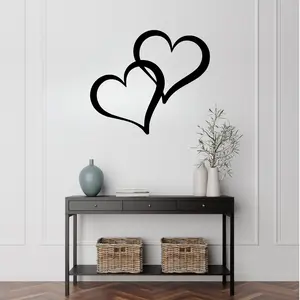 Buori Metal Hearts Sign With Names - Handmade Metal Wall Art - Couples Gift Idea - Love Gift - Tiktok Gifts
