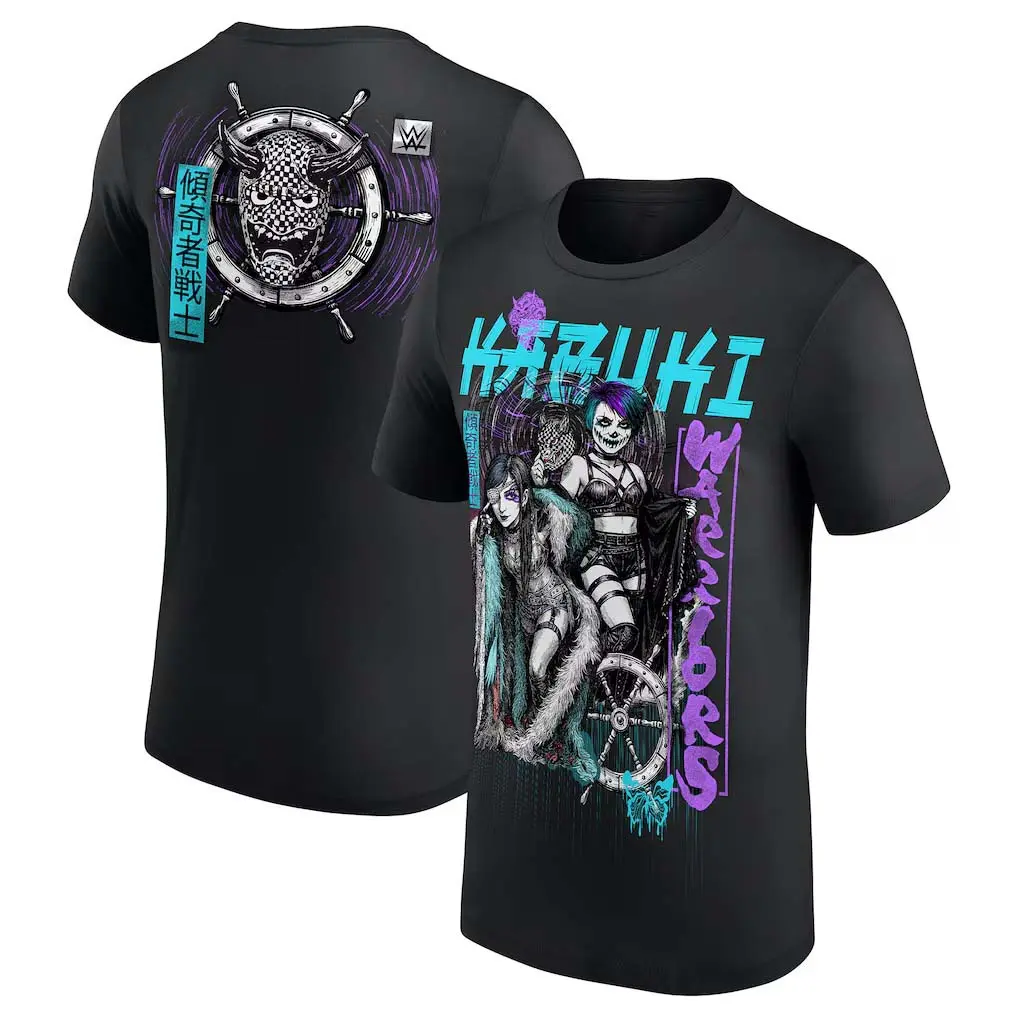 Women's The Kabuki Warriors Superstar Graphic T-Shirt, Menswear Option, Soft Basic Cotton Round Neck Short-Sleeve Fitted Cut Top, Unisex Casual All-Season Professional Wrestler Tee