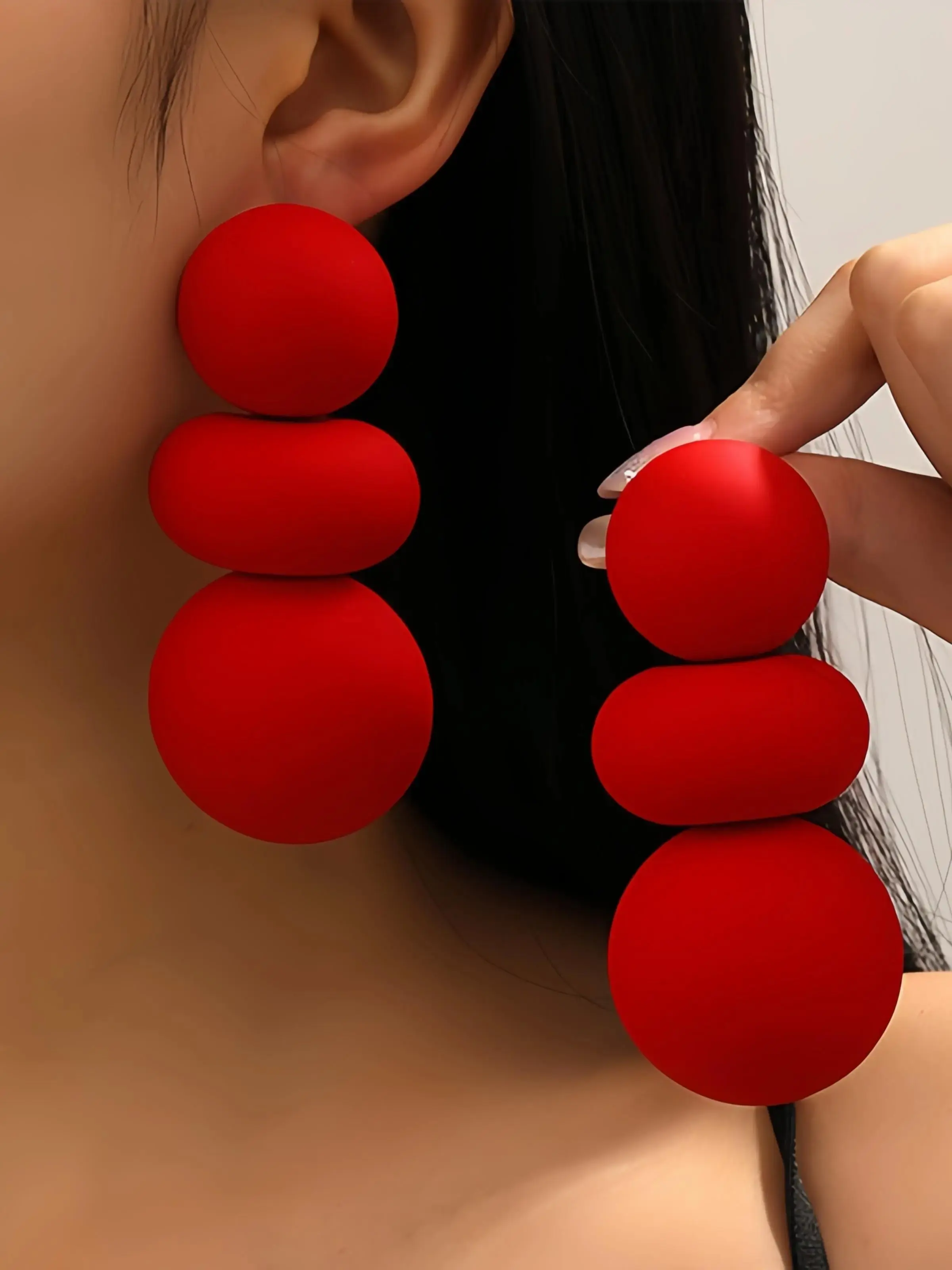 Women's Luxury Oversized Orb Drop Earrings, Statement Earrings, Chunky Geometric Dangle Earrings, Acrylic Resin Ball Fashion Jewelry, Trendy Gift for Women