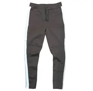 100-402 - Track with Wide Side Stripes and Drawstring Slim-Fit Pant