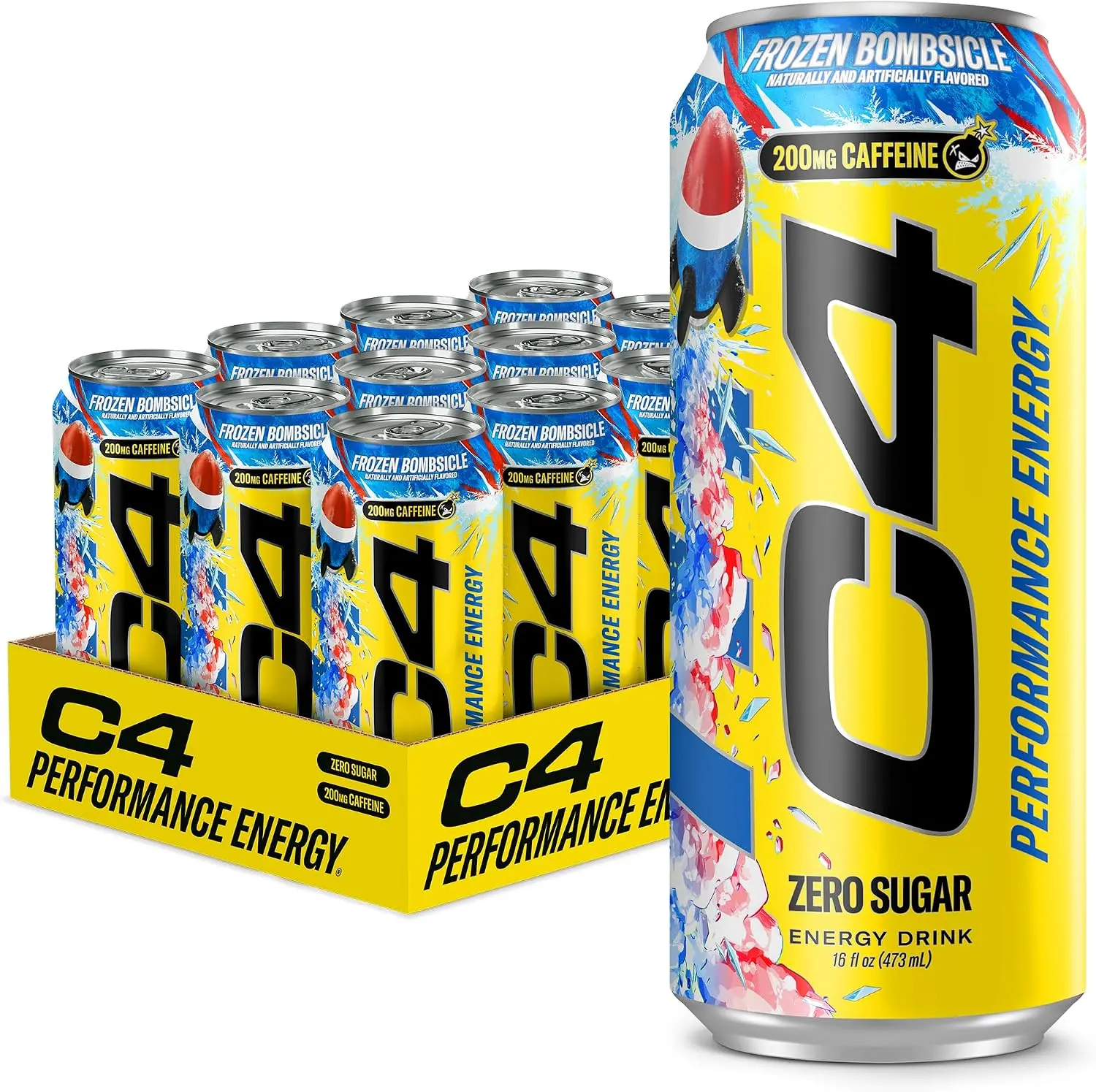 C4 Performance Energy Frozen Bombsicle (16 oz Pack of 12)