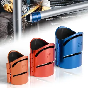 Pro Pipe Cutting Guide Kit, Metal Pipes Saddle Template for Angle Cuts, Magnetic Pipe Coping/Notching Tool Includes Sizes:1-7/8", 2-3/8", 2-7/8", Precision Cuts at 22.5 ° , 45 ° , 90 ° -3 PCS