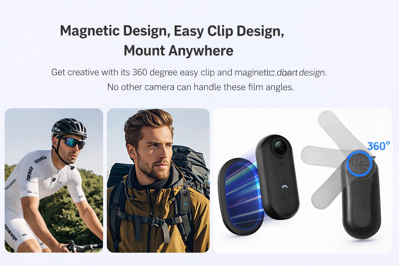 Mini Body Camera 1080P HD – Ultra Portable Pocket Action Cam with 120° Wide Angle | Hands-Free Wearable Camera for Travel, Vlog & Outdoor