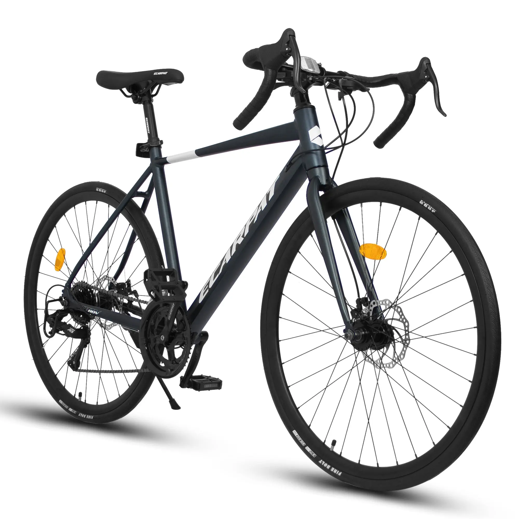 Aerodynamic Aluminum Race Bikes for Adults, 700C Unisex Bicycle with 16-Speed Drivetrain and Dual Disc Brakes for Road Cycling & Weekend Adventures