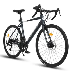 700C Road Bike - Lightweight Aluminum Frame, 16-Speed, Dual Disc Brakes, Performance Racing Bicycle for Men & Women