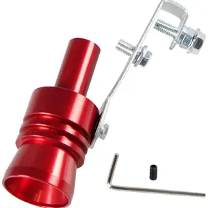 YESHMA Universal Red Universal Turbo Sound Whistle Muffler Pipe Sounder Simulator Tailpipe Noise Sound Enhancer Compatible with Motorcycle, Truck, Cars, Dirt Bike and Scooter(XL 1 Pack)