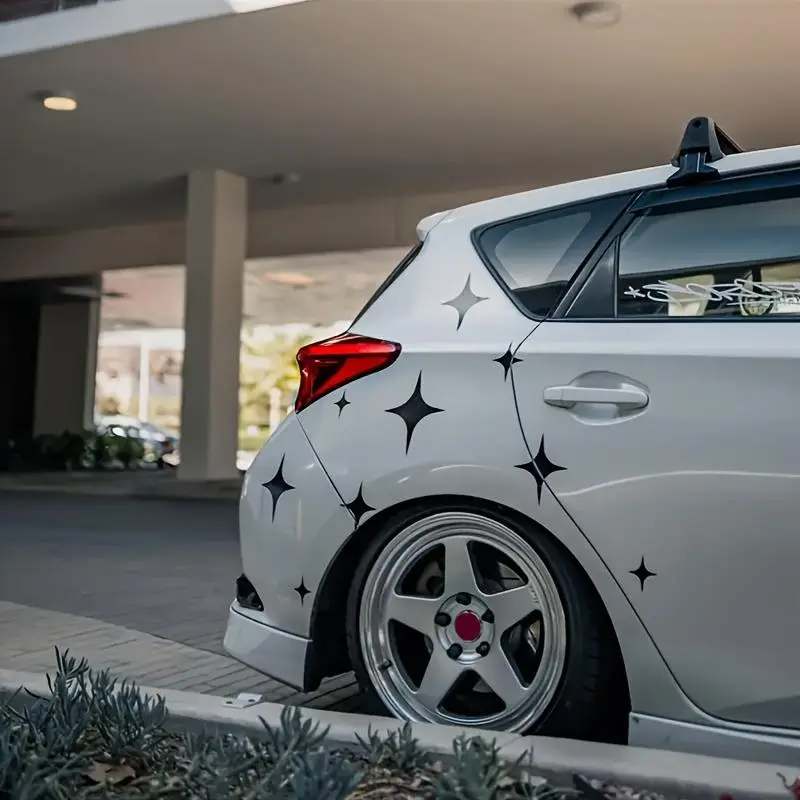 Geometric Star Pattern Car Sticker, Decal For Cars, Waterproof & Sunscreen Vinyl Decals, Suitable for Car Body, Bumper, Window, Motorcycle Tank, Personalized Vehicle Modification Decoration