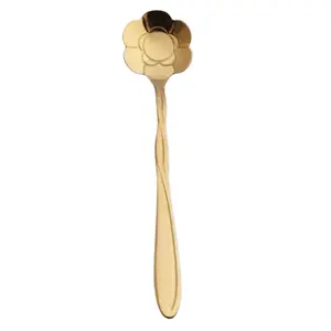 Body Butter Spoon - Cute Flower-Shaped Design, Stainless Steel Construction, 4.92 Inches Length, Ideal for Scooping Body Butter or Sugar Scrub - Cutlery, Stylish