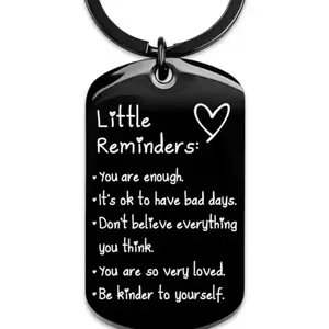 Cute Keychain Reminder Gift, Inspirational Jewelry for Men & Women, Boost Mental Health, Affirm Yourself, Perfect Accessory