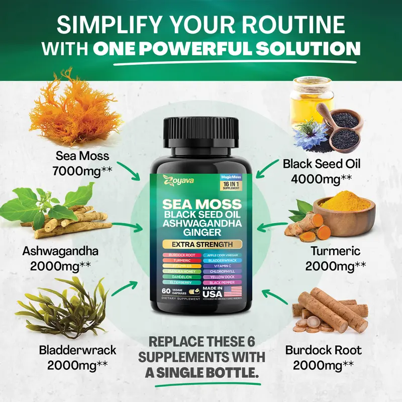 Hormone Vitality Trio - Zoyava Myo-Inositol, Sea Moss, & Shilajit Supplements - All-in-One Multivitamin with Extra Strength Ingredients - MADE IN USA 5