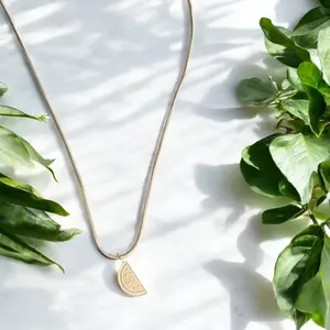 Gold Mini Watermelon Necklace | Stainless Steel