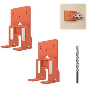 GJANSH 35mm Concealed Hinge Jig，Hidden Hinge Positioning Ruler，Strong Magnetic Positioning Stopper Specialized Simple Gap-Leaving Tool for Cabinet Doors Woodworking Hardware Fixture Installation