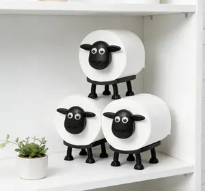 Funny Sheep Tissue Holder 3PCS Set 3D Printed Toilet Paper Kitchen Roll Holder Quirky Home Decor Must Have Household Essentials
