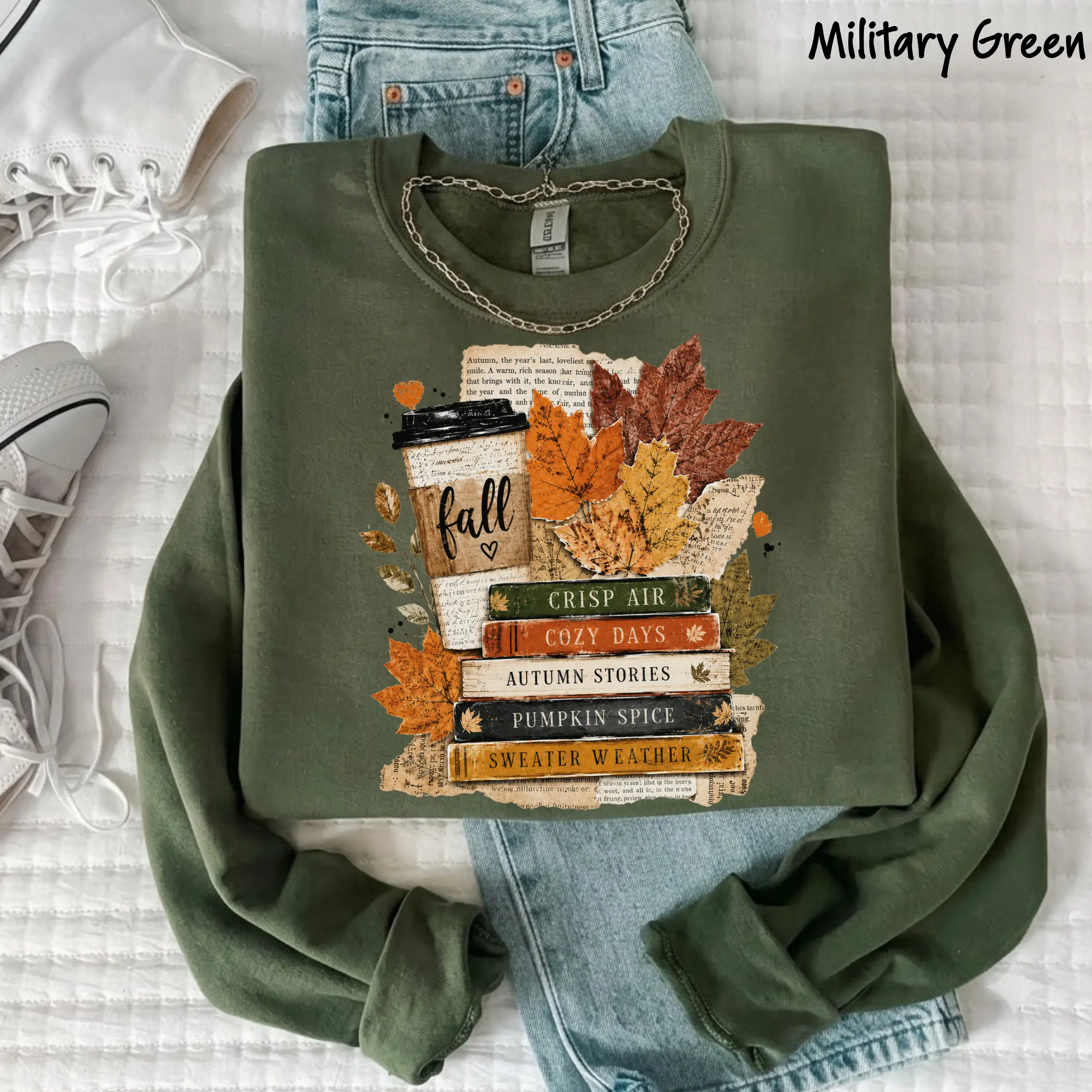 Book Lover Fall Sweatshirt, Cozy Reading Graphic Crewneck, Autumn Bookish Pullover, Vintage Bookworm Gift, Book Lovers Club, Fall Aesthetic