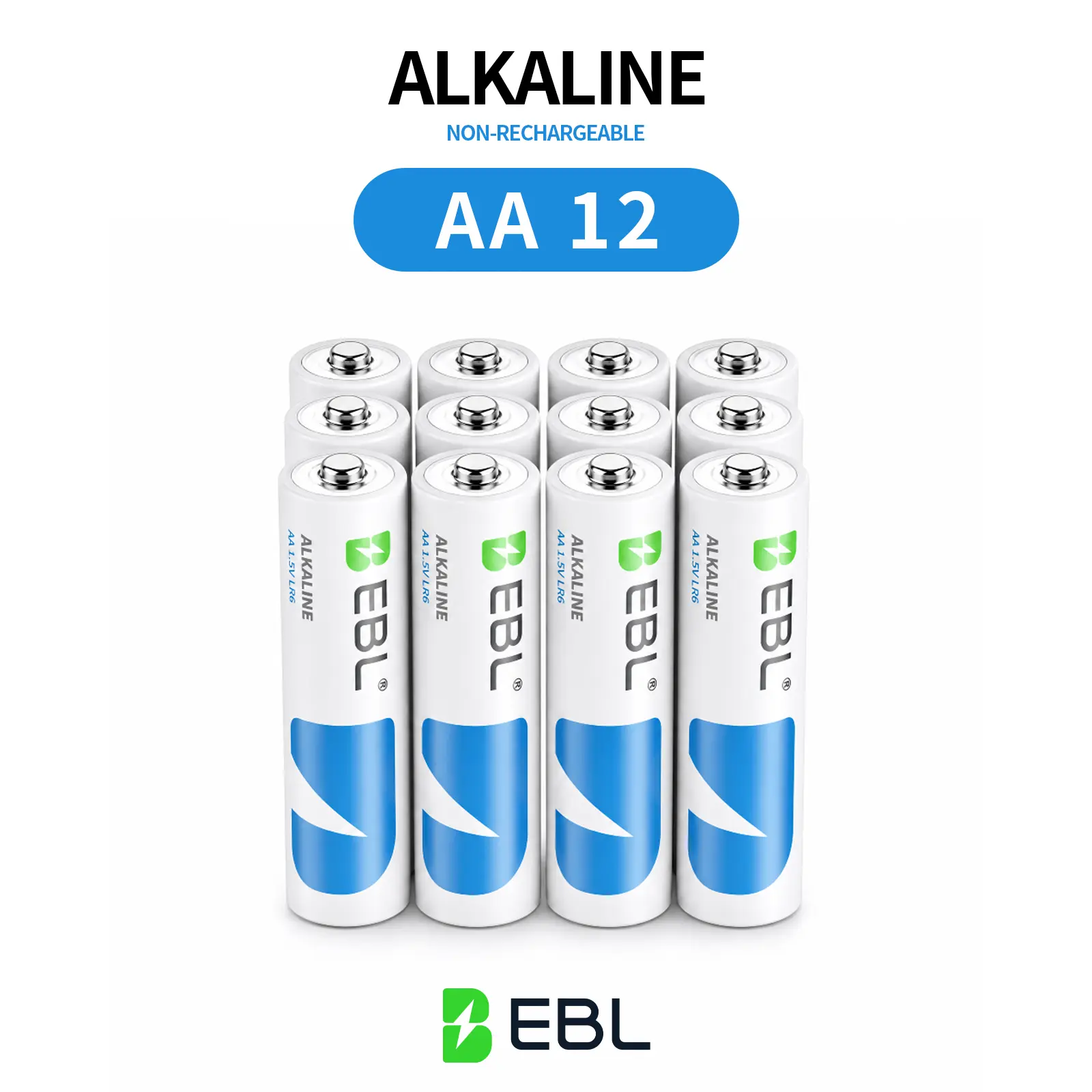 EBL High-Performance Non-Rechargeable Alkaline Battery Set - AA/AAA/Combo, 10-Year Shelf Life, Leak-Resistant, Mercury-Free, Ideal for Home & Office Everyday Use