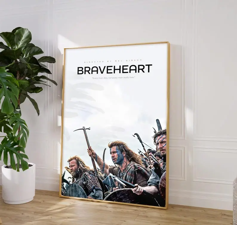 Braveheart Movie  Poster, Minimal  Print, Movie Lovers Gift
