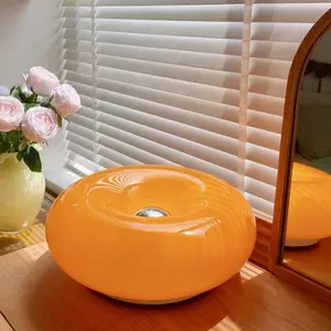 Creative LED Wall Lamp, Donut Shape Desktop Decoration Rechargeable Table Light, Touch Switch Three Color Temperatures, Living Room Bedroom Dining