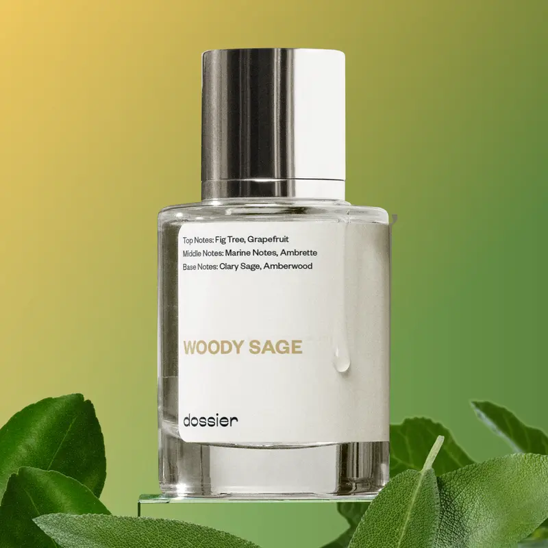 Woody Sage, Dossier, Unisex, 50ml-100ml, Eau de Parfum, Fig Tree, Grapefruit, Marine Notes, Ambrette, Clary Sage, Amberwood