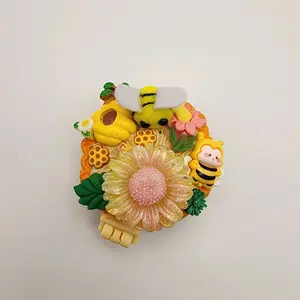 Decorated compact hair brush