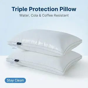 【Summerwins】Mellow Pillow – Hotel Pillow Waterproof & Stain-Resistant Cloud- Neck-Cradling Comfort for Side, Back & Stomach Sleepers, Machine Washable,Deals For You