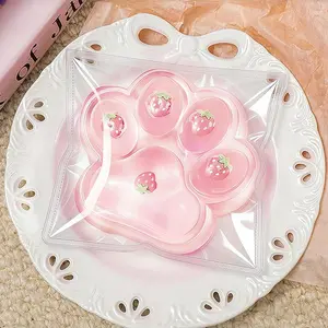 Strawberry Transparent Giant Cat Paw Squeeze Toy, Cute Finger Toy, Stress Relief Toy, Perfect for Party Gifts, Birthday Gifts, Valentine's Day Gifts