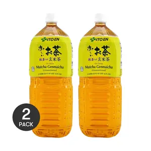 2 Pack ITO EN Matcha Genmaicha 67.6 fl oz Each - Japanese Roasted Rice Tea, 0 Sugar, Large Size