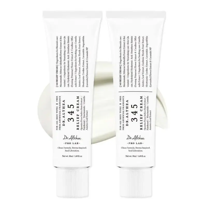 [Dr.Althea Official] 345 Relief Cream - Daily Face Moisturizer, Blemish Relief Care, Soothing Recovery, Vegan Korean Skincare