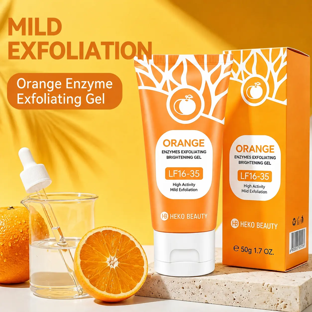 Orange Scented ExfoliatorClear Gel Gentle ExfoliationExfoliating Gel Nourishing &Moisturizing Deep CleansingFace & Body Suitable for AllSkin Types Exfoliating