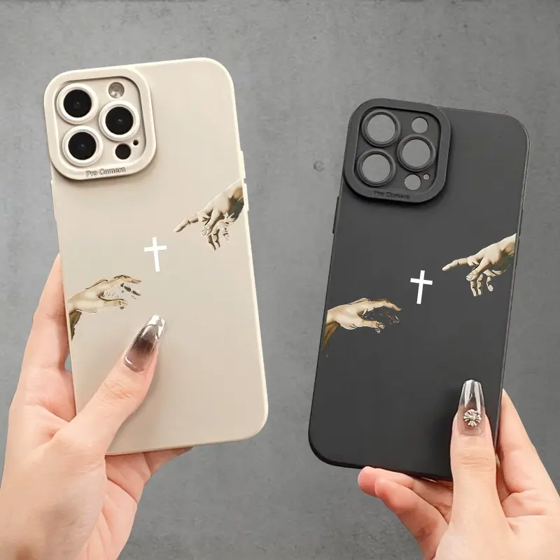 Protect Your Phone Soft Phone Case with Two Finger Crosses Cover Pattern Wave UV Printing Matte Protect Your Phone Soft Phone Case with Two Finger Crosses Cover Pattern Wave UV Printing Matte